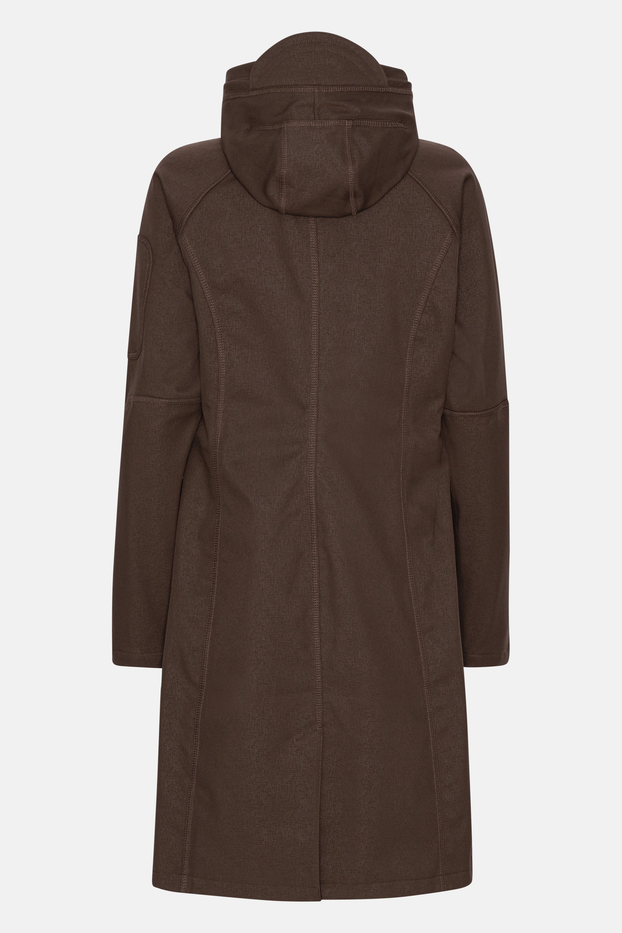 Long Softshell Raincoat - Chocolate Brown